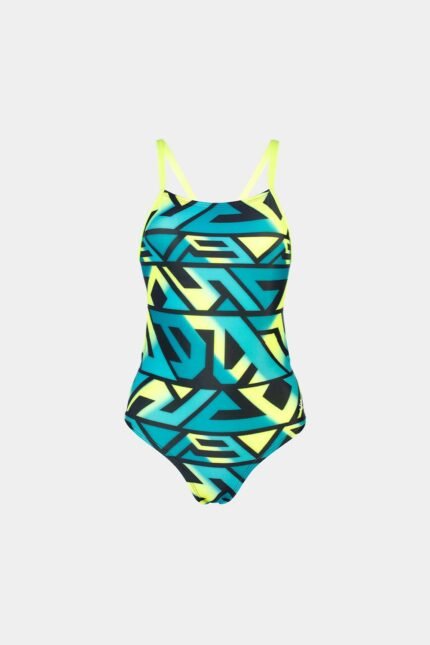 Vestido de baño estampado geometric green para mujer